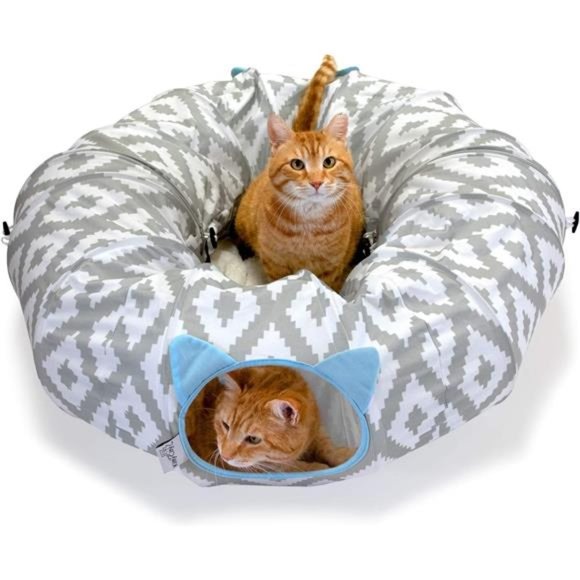 Kitty City Large Cat Tunnel Bed, Cat Bed, Pop Up Bed, Cat Toys - Picture 1 of 5
